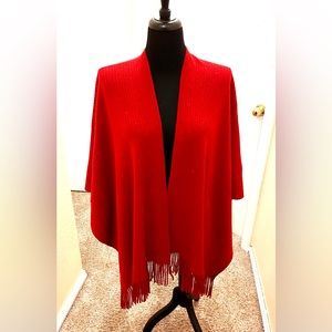 New Without Tags Croft&Barrow Red Acrylic Shawl, One Size, Hand Wash Dry Flat